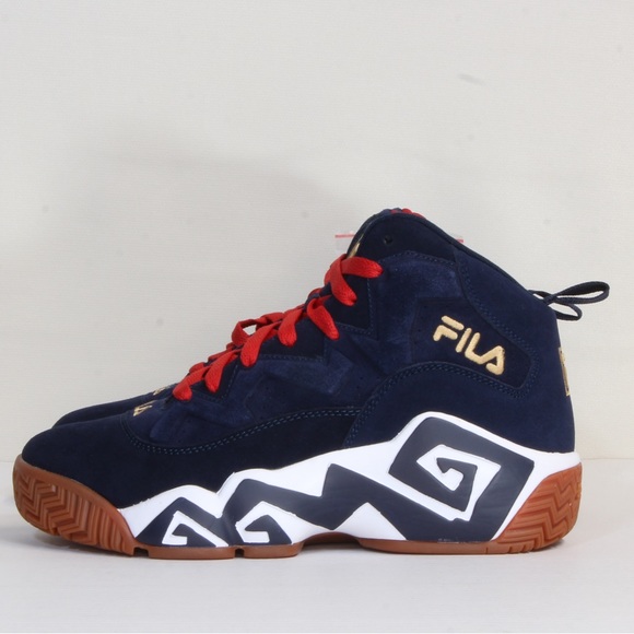 FILA MB Men's Blue Suede MB Jamal Mashburn Sneaker NWT - Picture 6 of 9